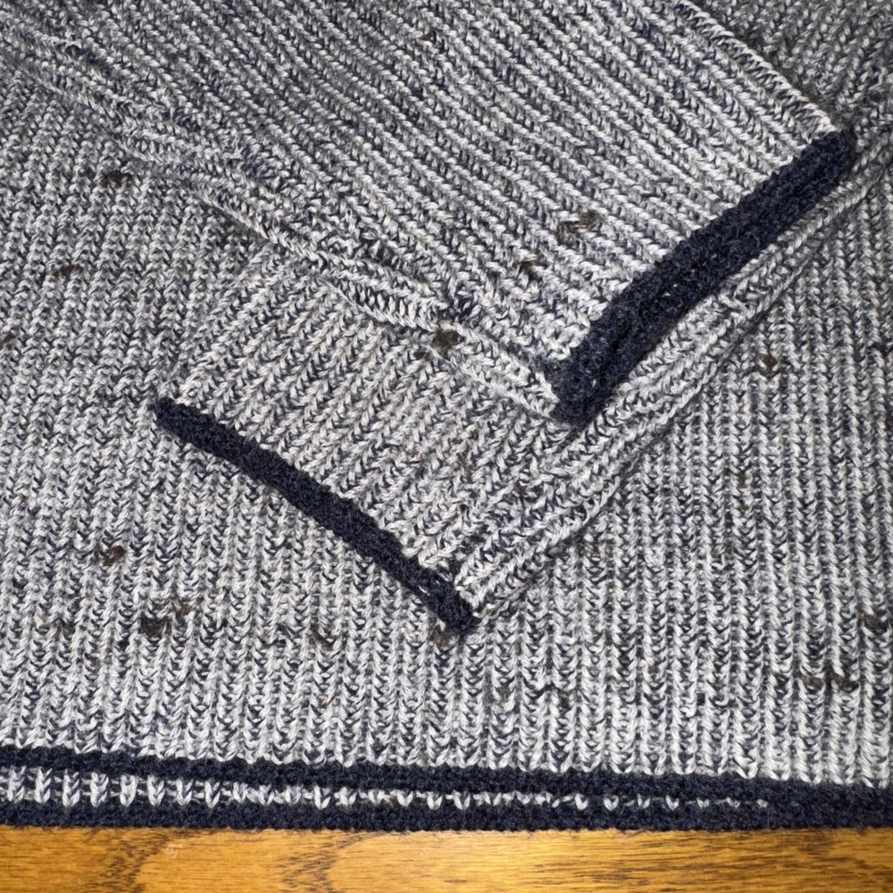 Rodd & Gunn Gray 100% Pure New Wool Quarter Zip Sweater Sz S Preppy Old $ EUC - Picture 5 of 10